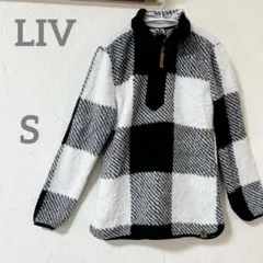 一点限り✨LIV ボアパーカー 【S】ブラック・ホワイト ボア　パーカーのサムネイル