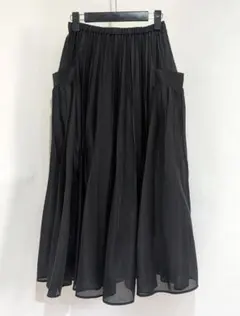 UNITED ARROWSユナイテッドアローズ オーガンジープリーツスカート 黒