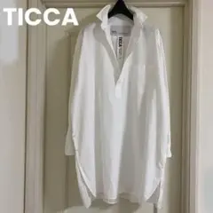 TICCA シャツ　スクエアビックシャツ　チュニック　ワンピース　スキッパー