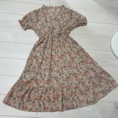 花柄ワンピース ロングワンピース M