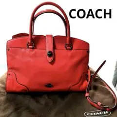 COACH ハンドバック　ショルダーバッグ　2way オレンジ