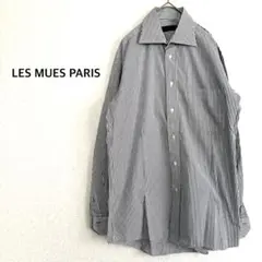 AOKI レミューパリス ストライプ長袖シャツ ワイドカラー ビジネス L