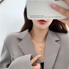新品　コイン　ネックレス　 ゴールド　パーティ　誕生日　プレゼント　結婚式