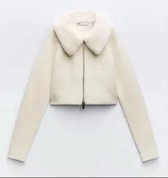 大人気【ZARA フェイクファーカラーニットセーター】のサムネイル