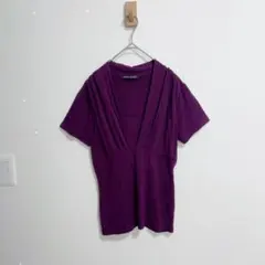 ローラアシュレイ　LAURA ASHLEY 半袖　カットソー　紫