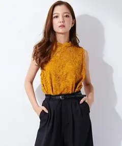 【美品】イング レースハイネックノースリーブ