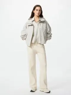 UNIQLO ユニクロ ウォッシャブルリブニットパンツ XL 丈長め ナチュラル