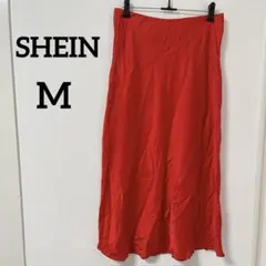 美品✨SHEIN 【M】チューブトップワンピース レッド ドレス サテン