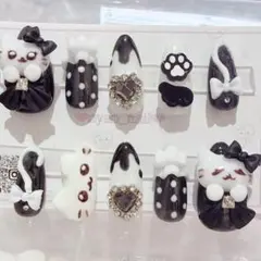 ネイルチップ 平成女児 量産型 ピンク ねこ サブカル ゴテゴテ ピンク 肉球