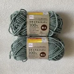リサイクルコットン 極太 ターコイズグリーン 2玉セット