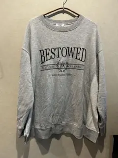 LEPSIM ロゴプリント スウェット トレーナー グレーのサムネイル