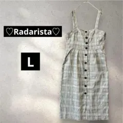 【746】Radarista【L】チェックワンピース　ジャンバースカート　可愛い