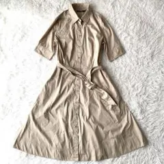 【近年 極美品 XL】ローレンラルフローレン　シャツワンピース　洗える　ベージュ