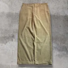 90s EddieBauer USA製 太畝 コーデュロイパンツワイド ベージュ