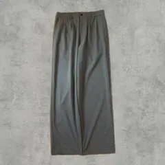 極太 グレー スラックス ワイド 良シルエット
