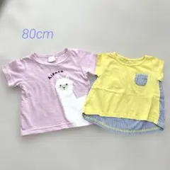 【８０cm】ベビー キッズ Tシャツ 2枚セット