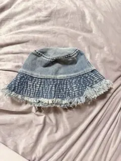 デニムフリンジバケットハット