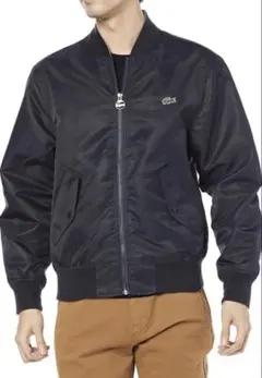 ラコステ LACOSTE リバーシブルボンバージャケット ネイビー