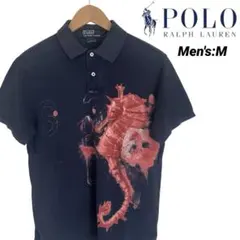 【希少】ポロラルフローレン ポロシャツ ネイビー　polo メンズ 半袖ラルフ