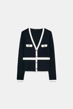 ZARA ソフトコントラストカーディガン