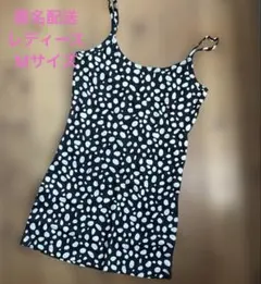 匿名配送　VENCE キャミソール ブラック ダルメシアン柄 Mサイズ