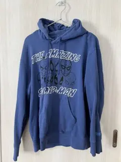 ユニクロ&MARVEL 裏毛フード付きスウェット　パーカ　ブルー