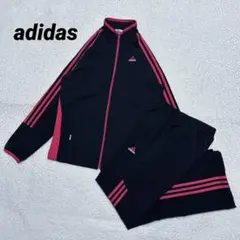 adidas アディダス ウインドブレーカー セットアップ 黒/桃 y2k M