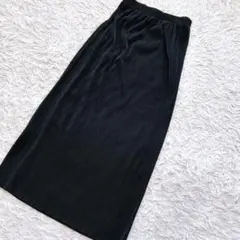 【c9698】ロングスカート　ブラック　タイト　ストレッチのサムネイル