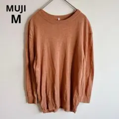 6251MUJI無印良品【m】リネン100%サマーニット 七分袖カジュアル　美品