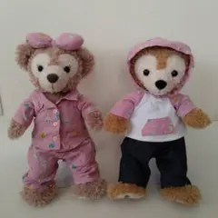 ハンドメイドダッフィー衣装 パーカ&パジャマ(あざらしピンク)