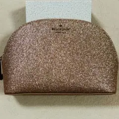 未使用 kate spade new york グリッターポーチ ピンクゴールドのサムネイル
