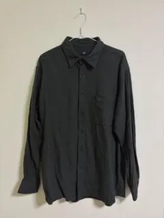 ユニクロ　UNIQLO　フランネルシャツ（XL）ダークグレー
