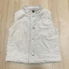 コーデュロイ ベージュ ノースリーブベスト