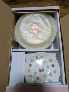 花柄水玉模様食器セット