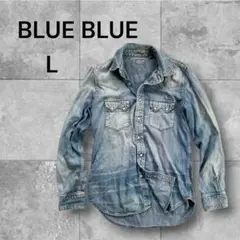Blue Blue ブルーブルー デニムシャツ L ライトブルー ウエスタン