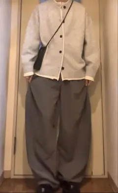 yolo レイヤードニットカーディガン