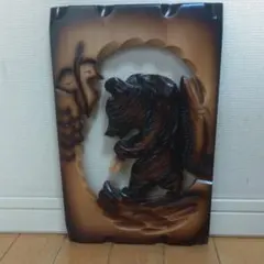 木彫り熊壁掛けオブジェ 上山作横約２３センチ、縦約２４センチ、高さ約１０センチ 2025年最新】熊 木彫 壁掛けの人気アイテム - メルカリ