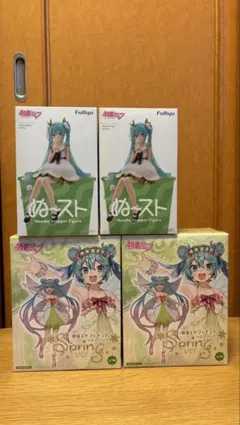 初音ミク フィギュア 4点セット ぬーどるストッパー Spring ver.