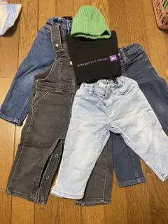 デニムボトムスセット ×④半袖シャツ＋帽子セット