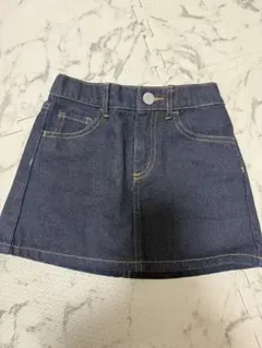 H&M ラメ入りデニムミニスカート 104cm 3-4y
