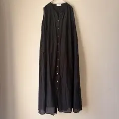 TIGRE BROCANTE ティグルブロカンテ ノースリーブ ワンピース 黒 
