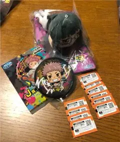 呪術廻戦 セガラッキーくじ 禪院真希ぬいぐるみ　缶バッジ虎杖悠仁