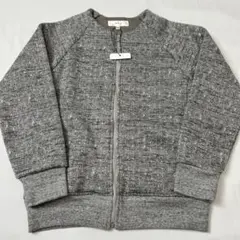 新品タグ付き！akc キッズ 裏起毛ジップアップジャケット グレー 140