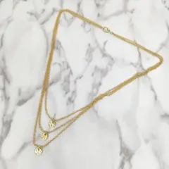 3連ゴールドネックレス/アクセサリー/匿名配送/送料無料