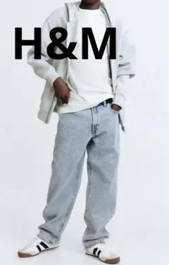 美品 H&M ルーズフィットデニム 134cm