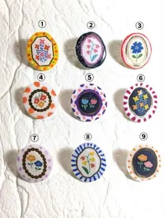 花柄デザイン ヘアゴム バラ売り 9種類あり