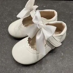 ホワイト フォーマルシューズ (13.5-14cm前後)