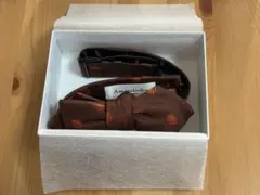 蝶ネクタイ 小紋 ボルドー