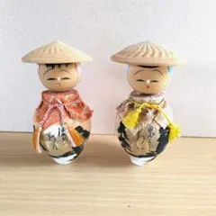 伝統的手描きこけし人形2体セット