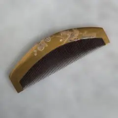 アンティーク　鼈甲　櫛　金蒔絵　え7　工芸品　簪　かんざし　笄　江戸　明治　着物